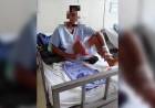 rapaz atropelado e esfaqueado por pai e filho tem perna amputada