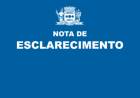 Nota de Esclarecimento da Prefeitura de Três Lagoas