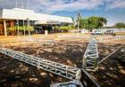 Chuva do final de semana danifica tendas de apoio da Central de Vacinação e UPA