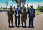 Vice-prefeito Paulo Salomão e o Vereador Sargento Rodrigues prestigiaram troca de comando do Exército de Três Lagoas