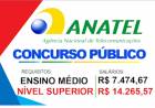 Concurso Anatel: agência pretende preencher 333 vagas em cargos de níveis médio e superior; saiba mais