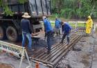 OBRAS PREJUDICADAS – Em um final de semana, choveu quase a metade do registrado durante todo o mês de janeiro