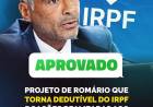 Projeto que torna dedutíveis do Importo de Renda as doações feitas para fundos de apoio à pessoa com deficiência (PL 338/2017) é aprovado.