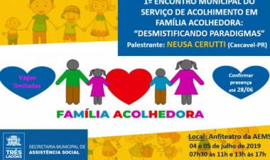 Assistência Social de Três Lagoas incentiva acolhimento de crianças e adolescentes em Famílias Acolhedoras