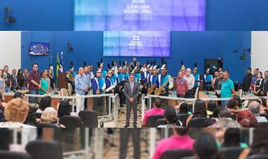 Em solenidade lotada e emocionante, Câmara homenageia a Banda Cristo Redentor