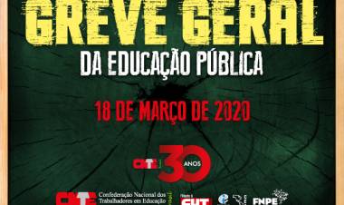 CNTE convoca categoria para a Greve Geral da Educação Pública