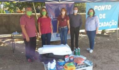 Assistência Social de Três Lagoas e entidades se unem para arrecadar alimentos e produtos de higiene durante a vacinação contra a Gripe, neste sábado (18)