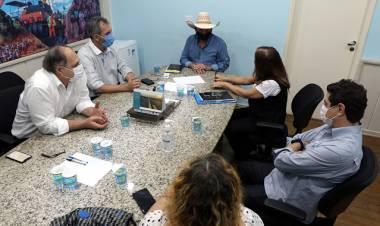 Equipe do SINTED e prefeito de Três Lagoas discutem sobre educação em reunião