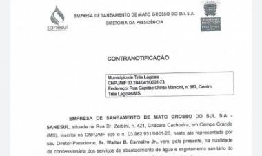 Prefeitura recebe contranotificação da Sanesul e prepara novas medidas