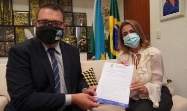 Senadora Soraya recebe prefeito eleito Alan Guedes e fecham parceria Dourados-Brasília