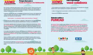 Doação de imposto de renda 2021 já pode ser revertido para projetos sociais em Três Lagoas