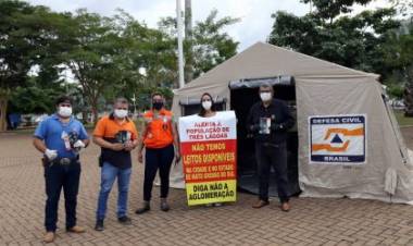 Panfletagem leva informação sobre a atual situação da sáude em Três Lagoas e conscientização sobre uso de máscara e demais medidas contra COVID-19