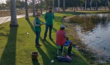 Secretaria de Meio Ambiente realiza fiscalização na Lagoa Maior para inibir pesca ilegal