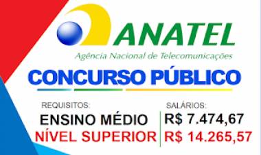 Concurso Anatel: agência pretende preencher 333 vagas em cargos de níveis médio e superior; saiba mais