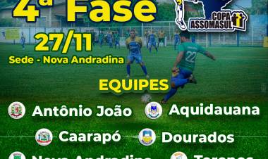 Arbitral define sedes e chaves para a terceira fase da 18ª Copa Assomasul