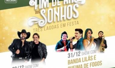 DOIS DIAS DE FESTA – Fim de ano em Três Lagoas terá show da dupla Edson e Hudson e Banda Lilás