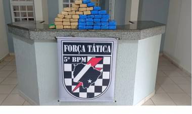 Polícia Militar apreende mais de 40 Kg de maconha em Coxim