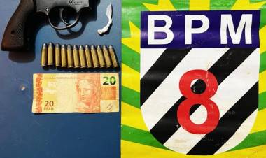 Polícia Militar prende homem por porte de arma de fogo e droga em Nova Andradina
