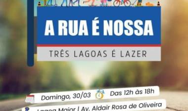 A RUA É NOSSA – Trecho da avenida da Lagoa será fechada na tarde deste domingo (30) para esporte, lazer e cultura