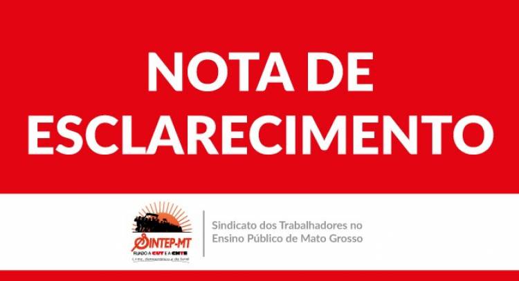 [MT] Nota do Sintep-MT sobre os fatos de agressão física ocorrida na entidade