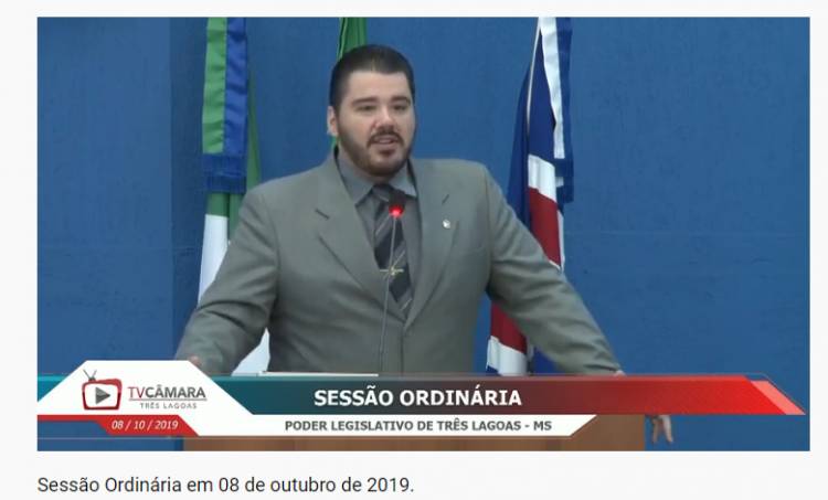 Sessão da Câmara de Vereadores de Três Lagoas tem pauta com 14 vetos encaminhados pelo Executivo