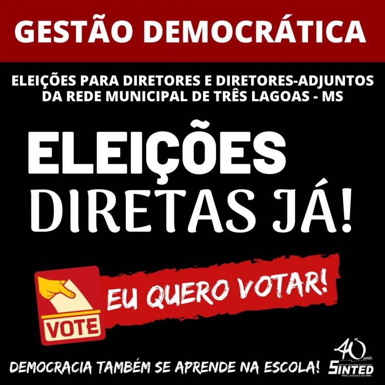 Mobilização em defesa da gestão democrática nas escolas da Rede Municipal.