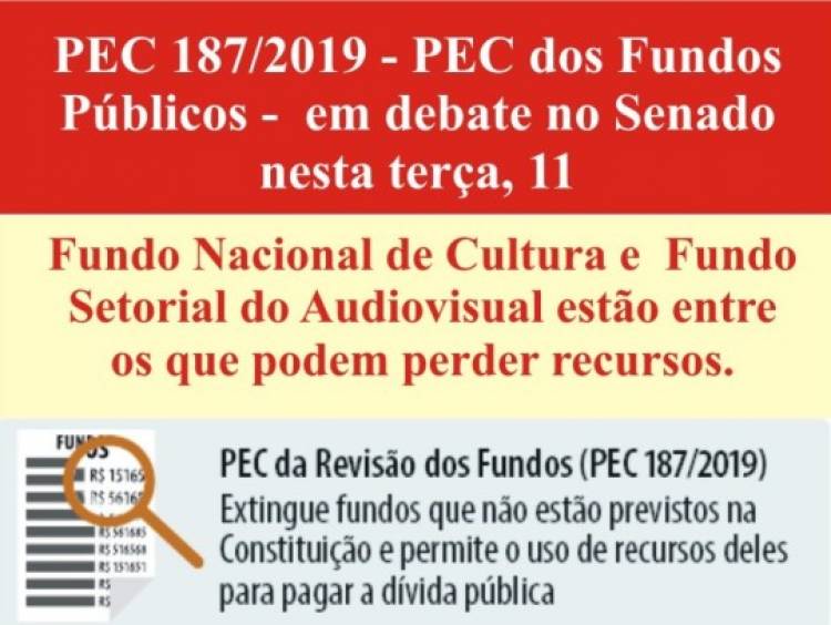 PEC 187/2019 – PEC dos Fundos Públicos – em debate no Senado nesta terça, 11