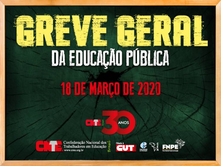 CNTE convoca categoria para a Greve Geral da Educação Pública