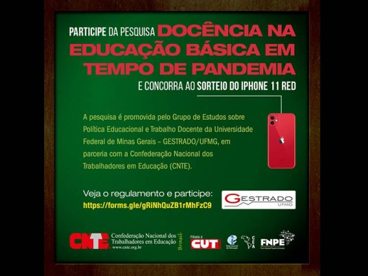 CNTE: Participe da pesquisa ‘Docência na Educação Básica em Tempo de Pandemia’