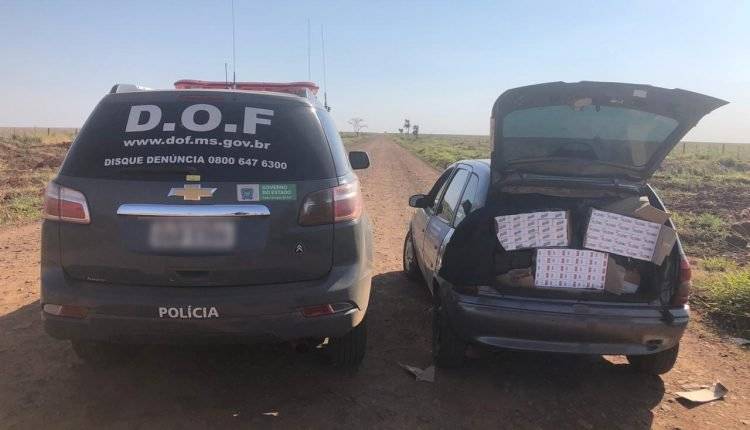 Polícia intercepta mais um carregamento de cigarros contrabandeados do Paraguai