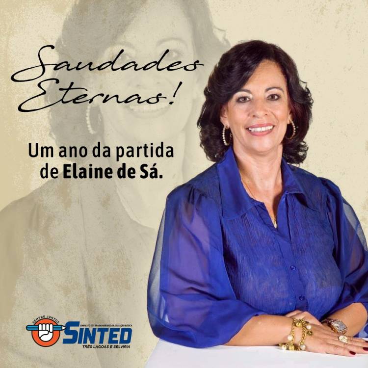 Um ano sem professora Elaine de Sá