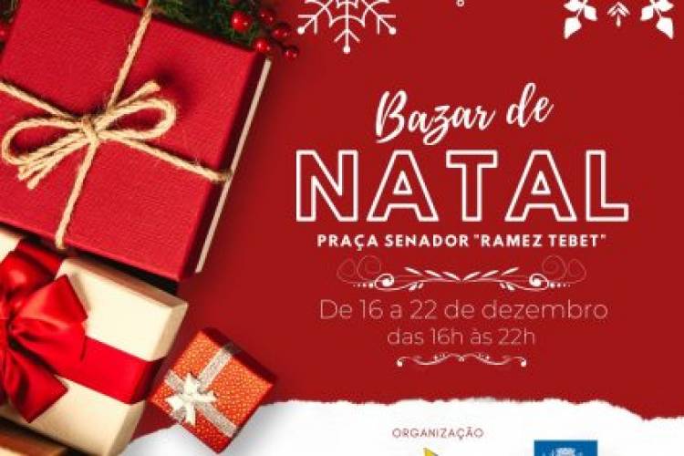 Prefeitura e ACLAMS abrem inscrições de artesãos para o Bazar de Natal que acontecerá do dia 16 ao dia 22 de dezembro