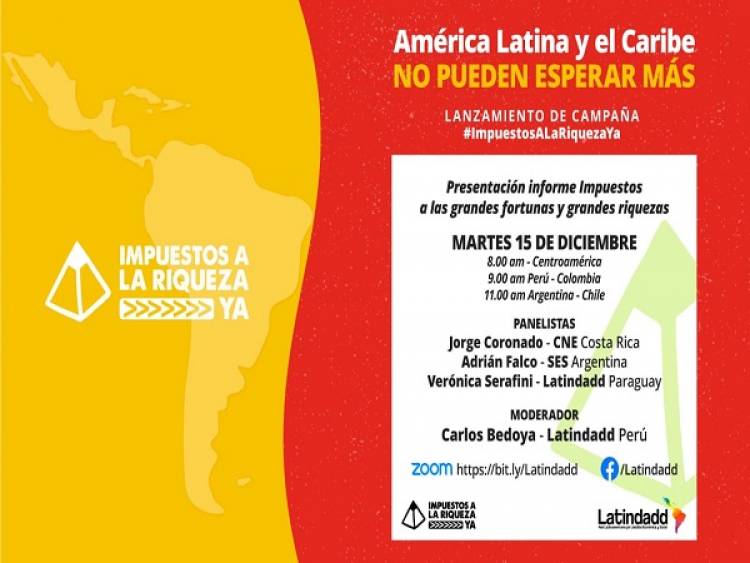 América Latina lança campanha para tributar os mais ricos