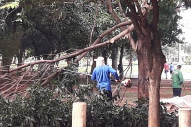 Equipes da Prefeitura realizam força-tarefa para recuperar áreas prejudicadas pela chuva de quinta-feira (17)