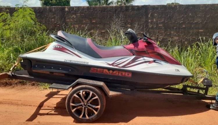 Jet-ski e carreta reboque são recuperados próximo ao local de furto em Três Lagoas MS