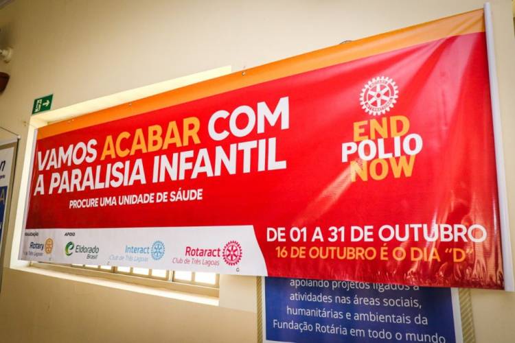 Saúde e Rotary Clubes fazem lançamento da Campanha contra Poliomielite em Três Lagoas