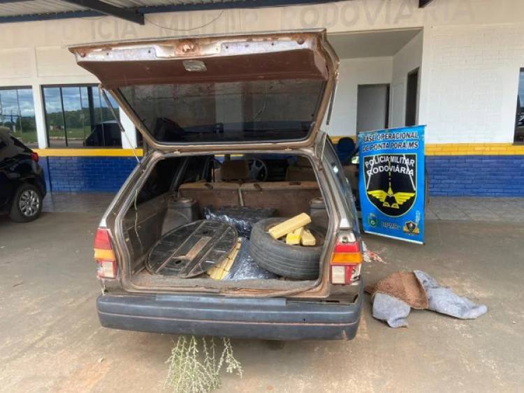 Carga de entorpecente é apreendida pela Polícia Militar Rodoviária, na MS 164, em Ponta Porã