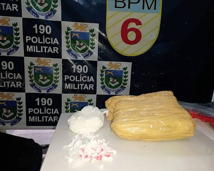 Polícia Militar prende autor de tráfico de drogas e apreende produtos sem indicação de procedência ou notas fiscais