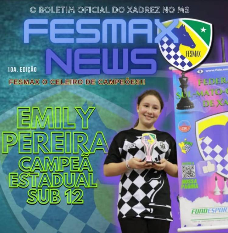 Enxadristas Três-lagoenses vencem estadual e são destaques no boletim oficial da FESMAXNEWS
