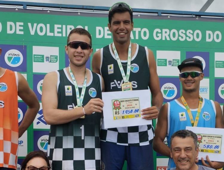 MAGDA / DAY E JEAN / ANTHONY CAMPEÕES DO GP GLÓRIA  DE DOURADOS DE VÔLEI DE PRAIA
