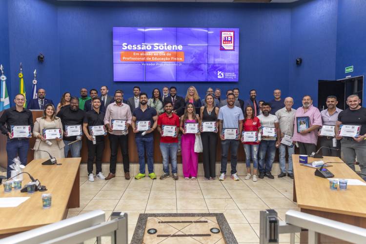 Vereadores realizam sessão solene alusiva ao Dia do Profissional de Educação Física
