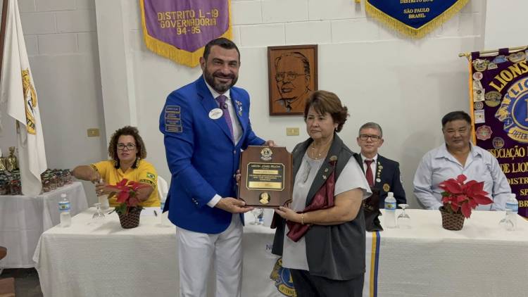 Lions Clube de Três Lagoas marca presença na festiva de visita oficial do Governador do Distrito LC  08 no Andradina Sul