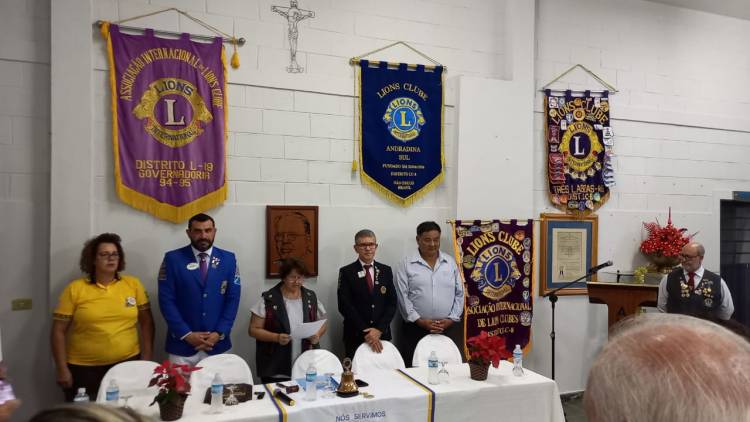 Lions Clube de Três Lagoas marca presença na festiva de visita oficial do Governador do Distrito LC  08 no Andradina Sul